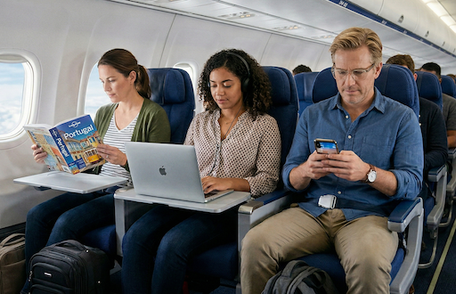 people sitting in an airplane